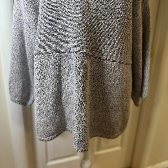 PureJill Mixed Yarn Crew Neck Kimono Pullover Sweater Black/Lavender XLarge - Picture 3 of 10